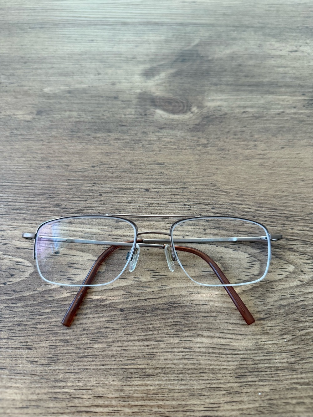 Stetson 247 Zyloware Gunmetal Brushed Silver Aviator Eyeglass Frames 53-18-140